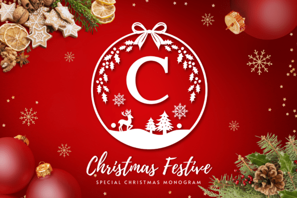 Christmas Festive Monogram Font Review