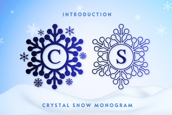 Crafting Winter Mood with Crystal Snow Monogram Typeface