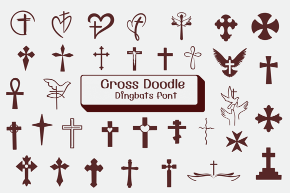 Cross Doodle Font for Trusted Branding