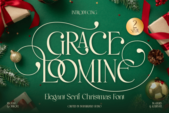 Grace Loomine: The Serif Font for Festive Campaigns