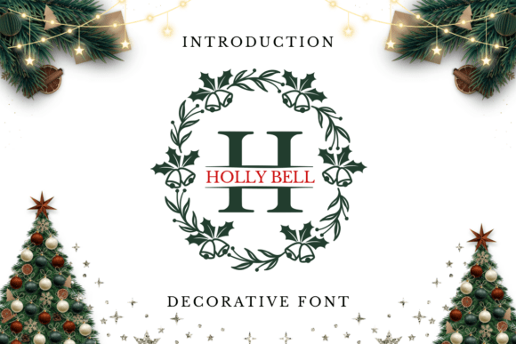 Holly Bell Monogram: A Festive Display Font for Editors