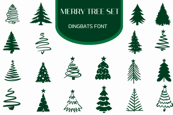 Merry Tree Set: A Festive Font for Small Business Branding