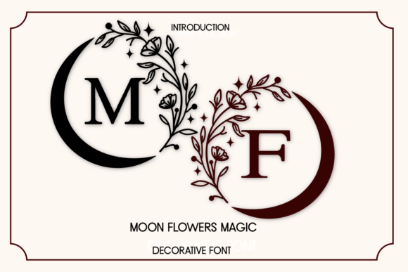 Moon Flower Magic: A Delicate Decorative Font for Editors