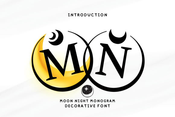 Moon Night Monogram: A Decorative Font for Editorial Design