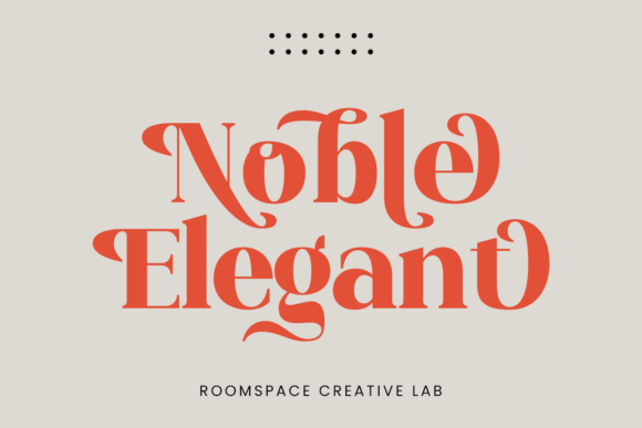 Noble Elegant Font: A Polished Look for Small Brands