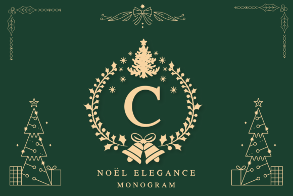 Noel Elegance Monogram Font for Branding