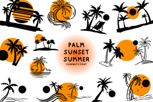 Palm Sunset Summer Font for Web Design