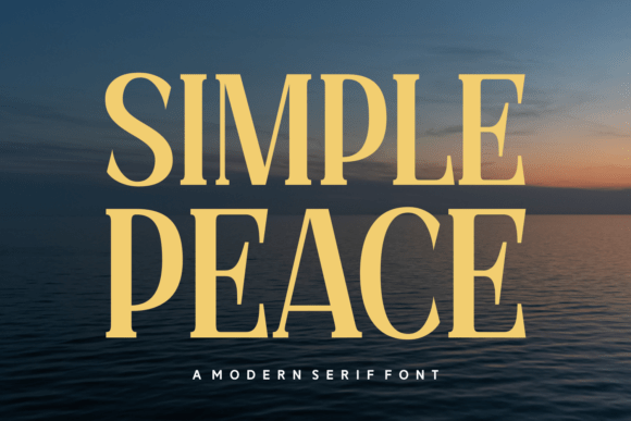 Simple Peace: The Serif Font for Clear Campaigns