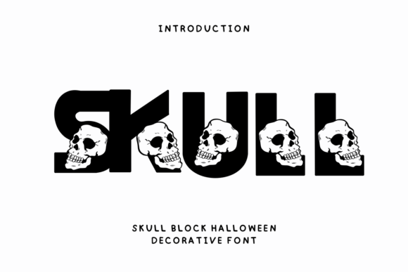 Skull Block Halloween: A Bold Display Font for Campaigns
