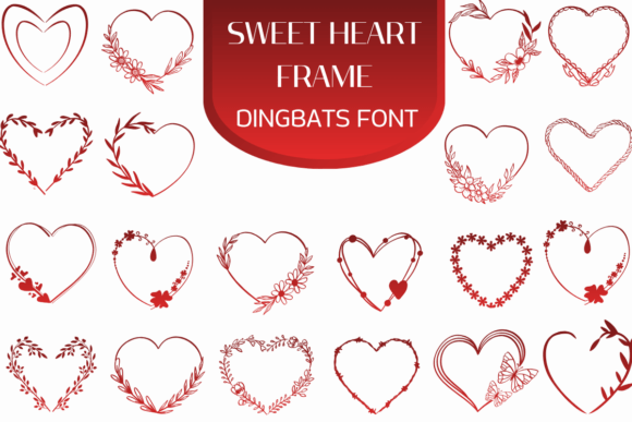 Sweet Heart Frame Font for Branding