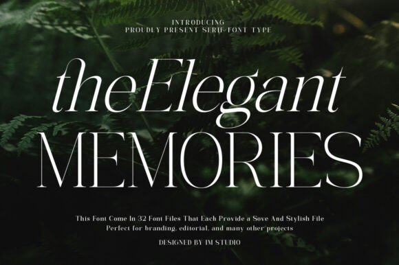 The Elegant Memories Serif Font for Editorial Design